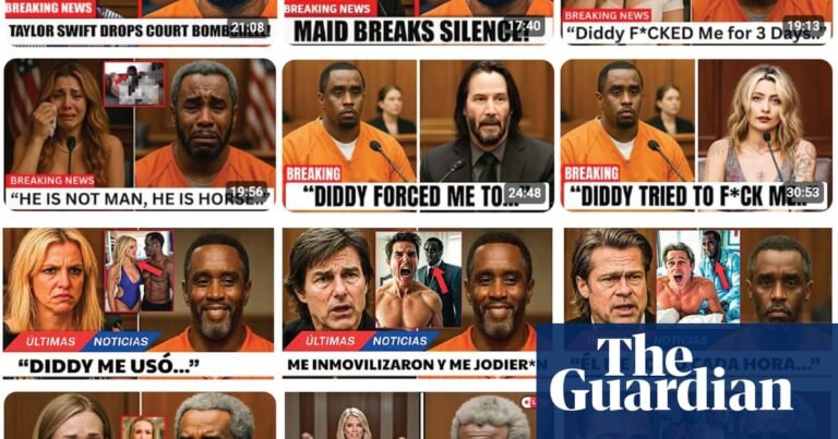 Fake, AI-generated videos about the Diddy trial are raking in millions of views on YouTube | Artificial intelligence (AI)