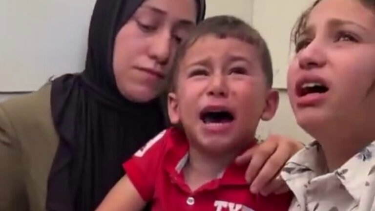 Gaza boy inconsolable after father killed by Israeli air attack | Israel-Palestine conflict