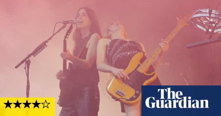 Haim’s secret Glastonbury set review – sing-alongs and stomping songs from Worthy Farm’s favourite sisters | Glastonbury 2025