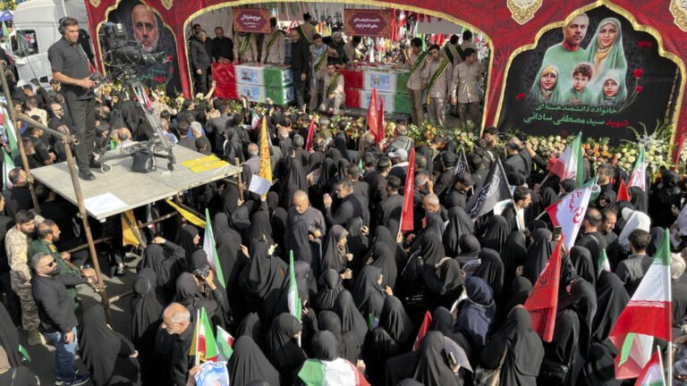 Mass state funeral in Iran honours top brass, nuclear scientists killed in war with Israel