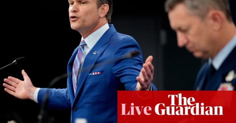 Pentagon details US attack on Iran as Hegseth criticizes media over reporting that questions strike effectiveness – live | Trump administration