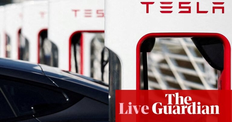 Tesla’s EU sales slump continues; China’s premier warns global trade tensions ‘intensifying’ – business live | Business