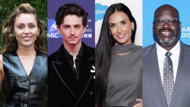 Miley Cyrus, Timothée Chalamet, Demi Moore and Shaquille O'Neal