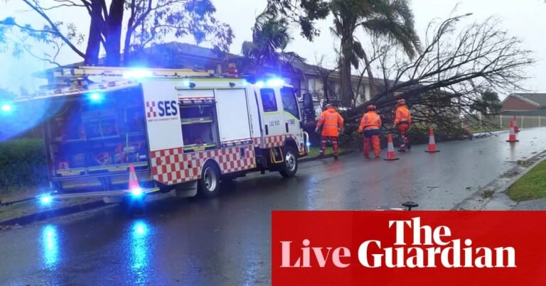 Australia news live: wild NSW weather leaves at least 29,000 without power; Wong says Quad discussions with Rubio ‘positive’ | Australia news