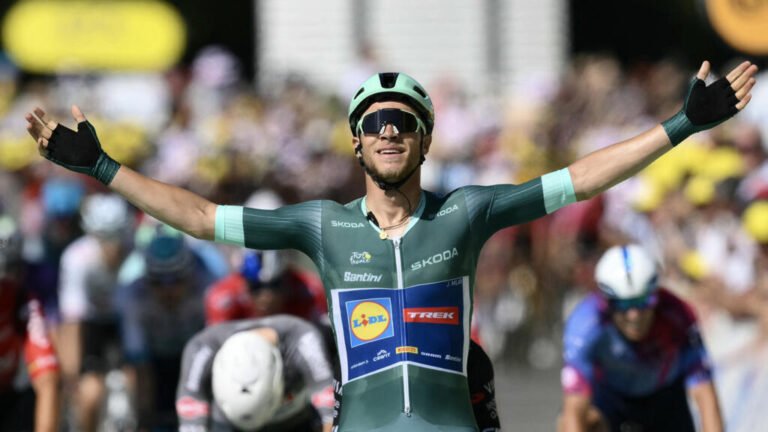 Jonathan Milan claims victory in Stage 8 of the Tour de France