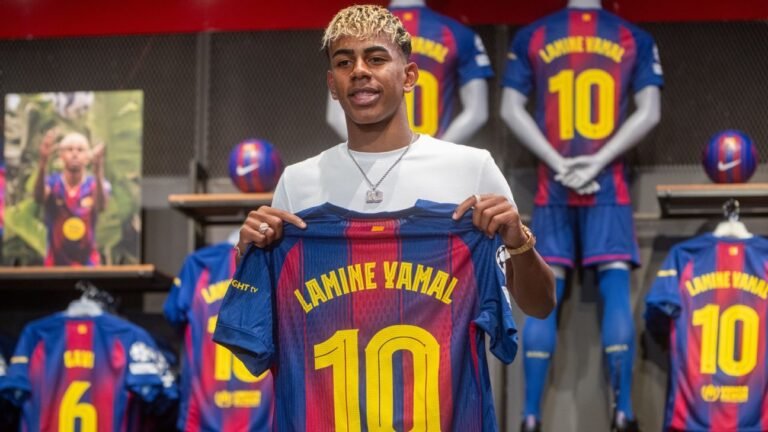 Lamine Yamal given Lionel Messi's iconic No. 10 by Barcelona