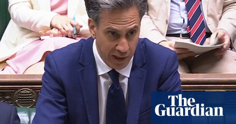 Miliband must match climate rhetoric with action amid broken cross-party consensus | Environment