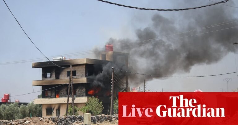 More than 1,000 people killed in south Syria clashes with ‘tense calm’ now in place in Sweida – Middle East crisis live | Syria