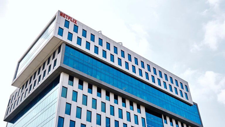 The Netflix building on Sunset Blvd in Hollywood, California.