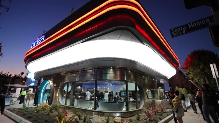 Photos show opening of Musk's California drive-in