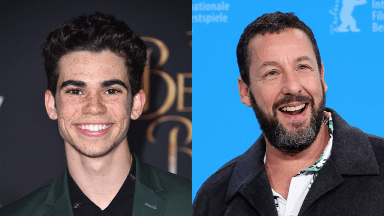 Cameron Boyce in 2017; Adam Sandler.