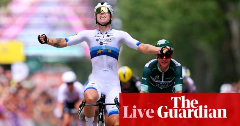 Tour de France Femmes 2025: Lorena Wiebes wins stage three sprint but Vollering suffers crash – live reaction | Tour de France Femmes