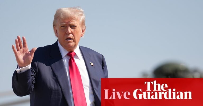 Trump says he has not thought about pardoning Ghislaine Maxwell as he departs for Scotland – live | Trump administration
