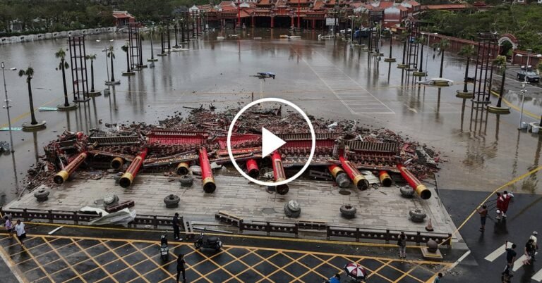 Typhoon Danas Strikes Taiwan