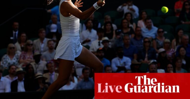 Wimbledon 2025: Raducanu v Vondrousova, Alcaraz beats Tarvet, Boulter out, Osaka through – live | Wimbledon 2025