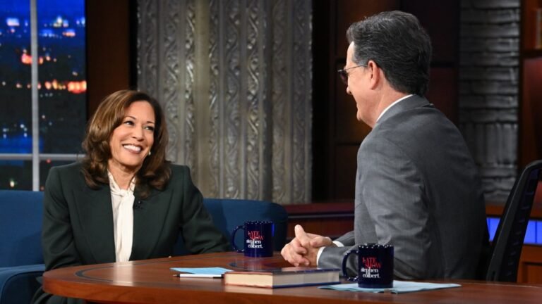 Kamala Harris Appears on Stephen Colbert's 'Late Show'