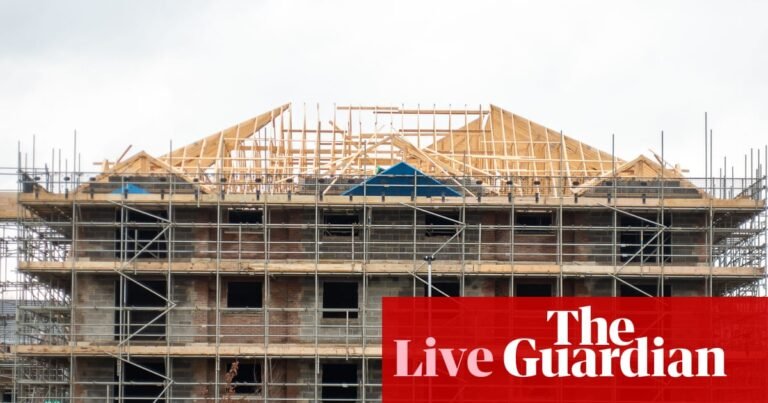 UK construction activity shrinks by most in five years as housebuilding falls – business live | Business