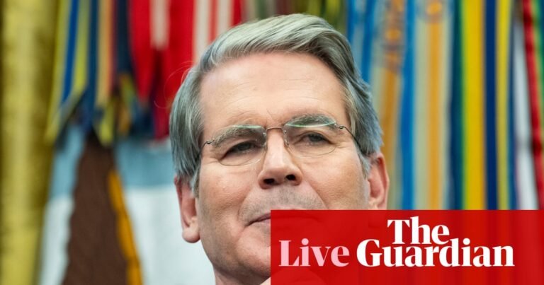 US treasury secretary praises ‘manufacturing renaissance’ as Trump tariffs snap into effect – live updates | Trump tariffs