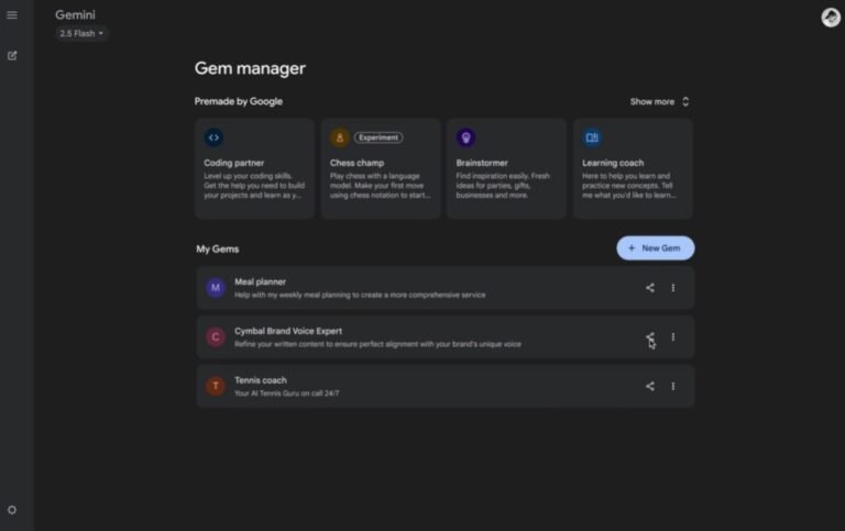 Google now lets you share your custom Gemini AI assistants known as Gems