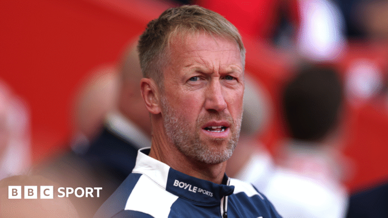 West Ham boss Graham Potter during the Premier League match against Nottingham Forest